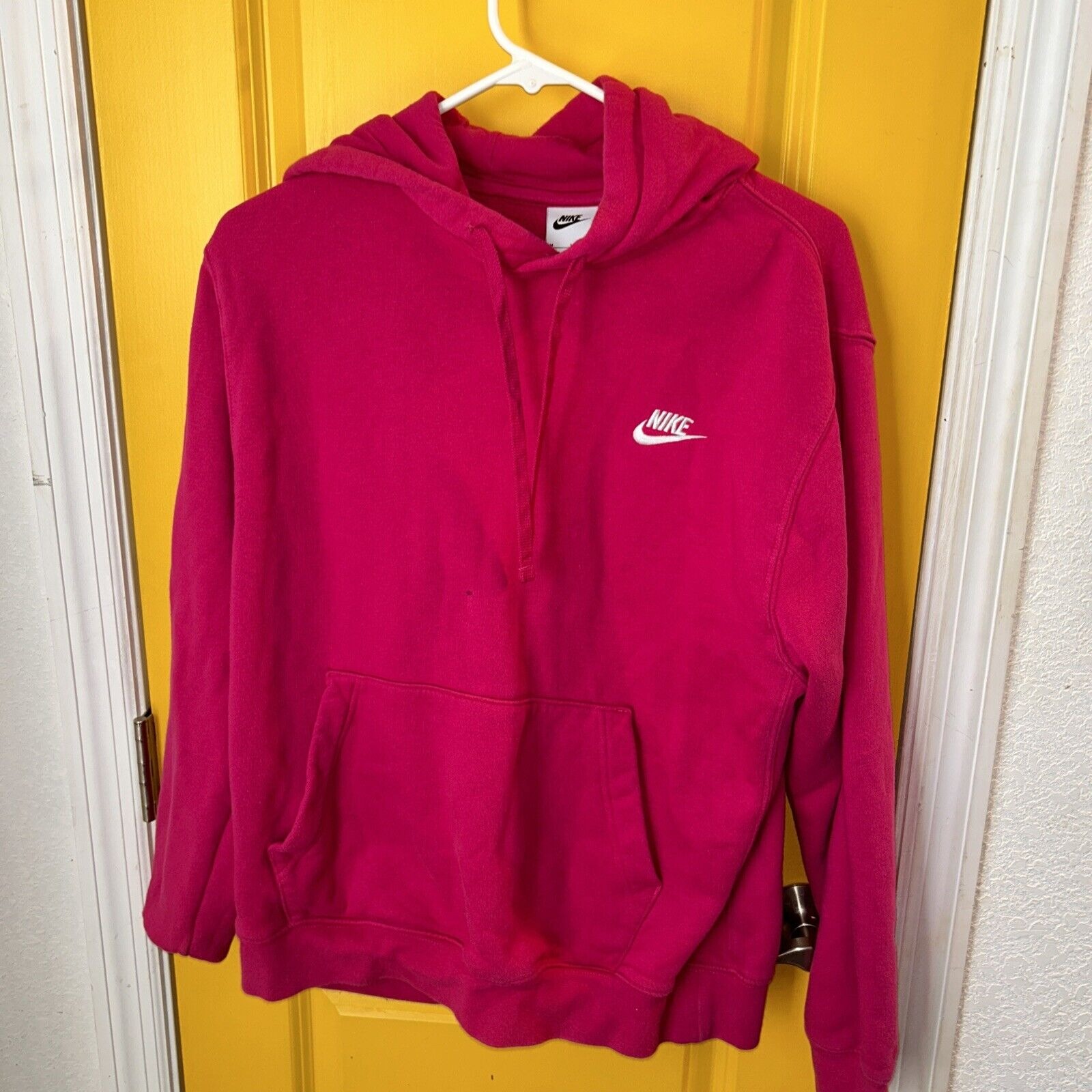 Nike Womens M Sportswear Club Bb Pullover Hoodie Pink